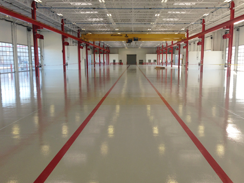 stonclad flooring in manufacturing facility